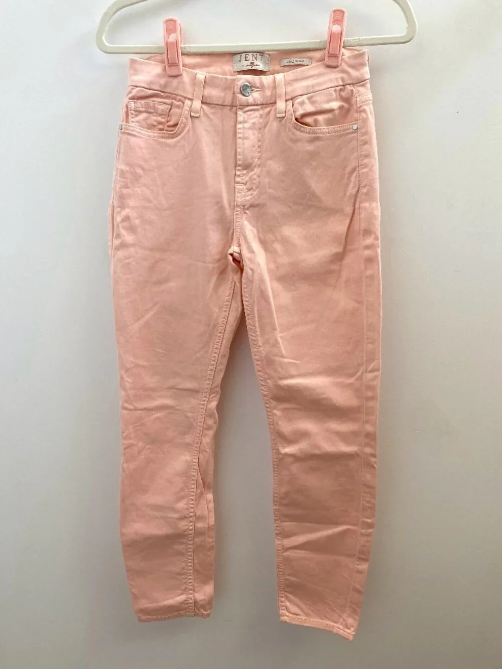 7 For All Mankind Jen7 Peach Ankle Skinny Jeans Size 2